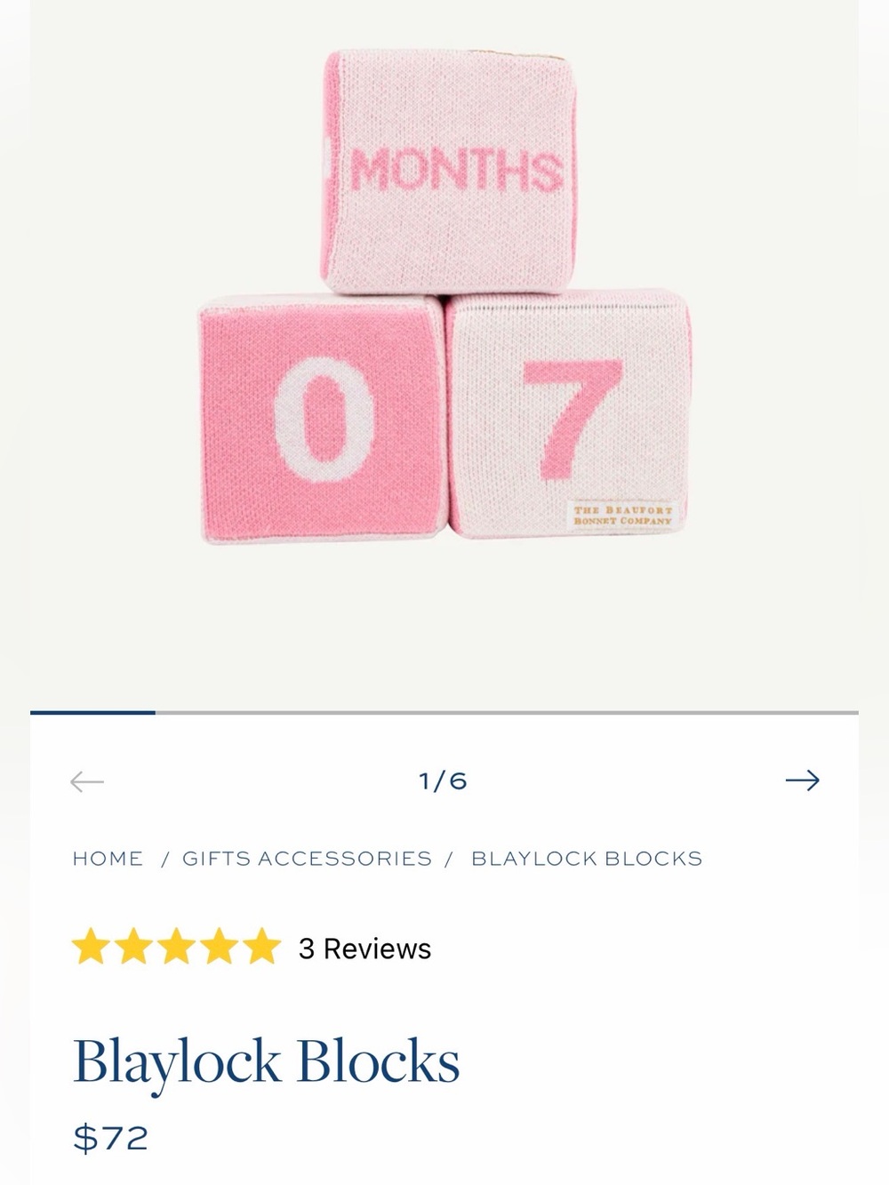 The Beaufort Bonnet Company Pink Knit Blaylock Milestone Blocks